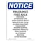 Signmission OSHA Notice, 5" Height, Fragrance Free Area Perfumes Sign, 5" X 3.5", Portrait OS-NS-D-35-V-12905 - alternate 1